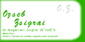 ozseb zsigrai business card